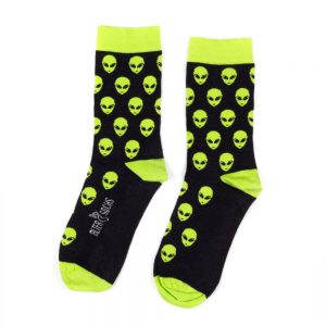 Chaussettes Aliens noires et jaunes