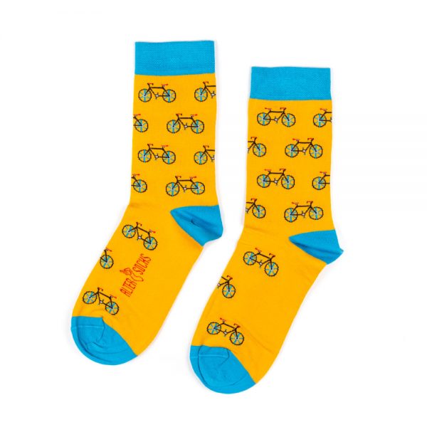 Chaussettes bicyclettes jaunes