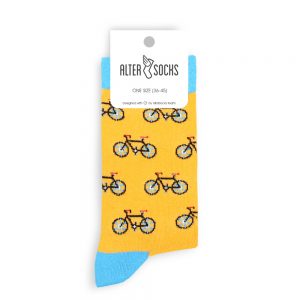 Chaussettes bicyclettes jaunes