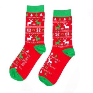 Chaussettes Noel Cerfs Rouges