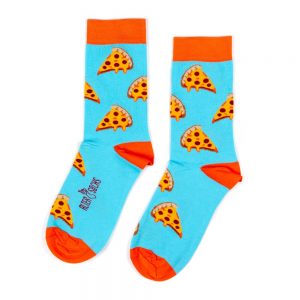 Chaussettes confortables en coton, design pizza, parfaites pour un style décontracté et original