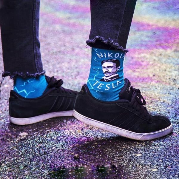 Chaussettes célébrités Nikola Tesla