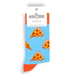 Chaussettes confortables en coton, design pizza, parfaites pour un style décontracté et original