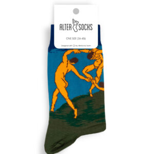 Chaussettes artistiques avec impression de l'œuvre La Danse de Henri Matiss