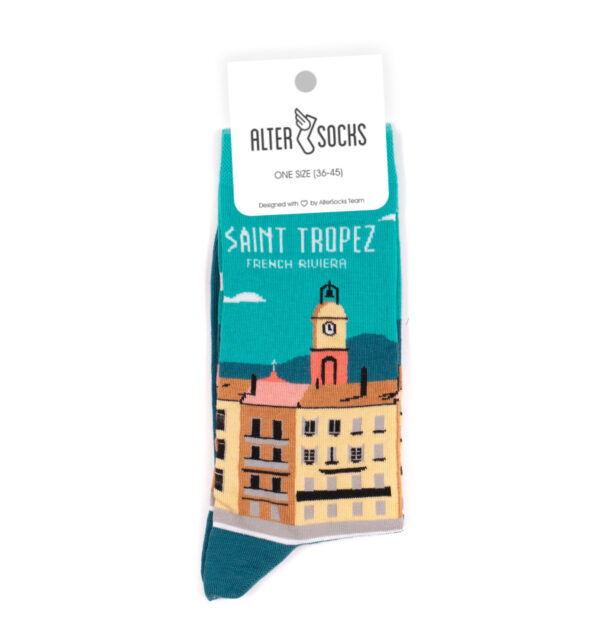 Chaussettes fantaisie avec motifs colorés Saint-Tropez