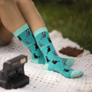 Chaussettes le chat de Schrodinger portées